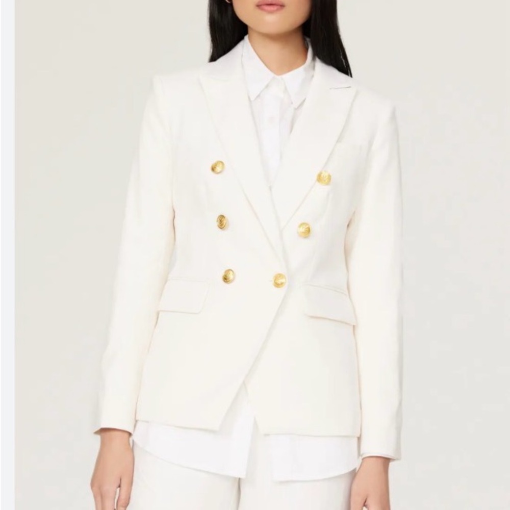 rag & bone cream Preston Double Breasted Blazer - Picture 2 of 3